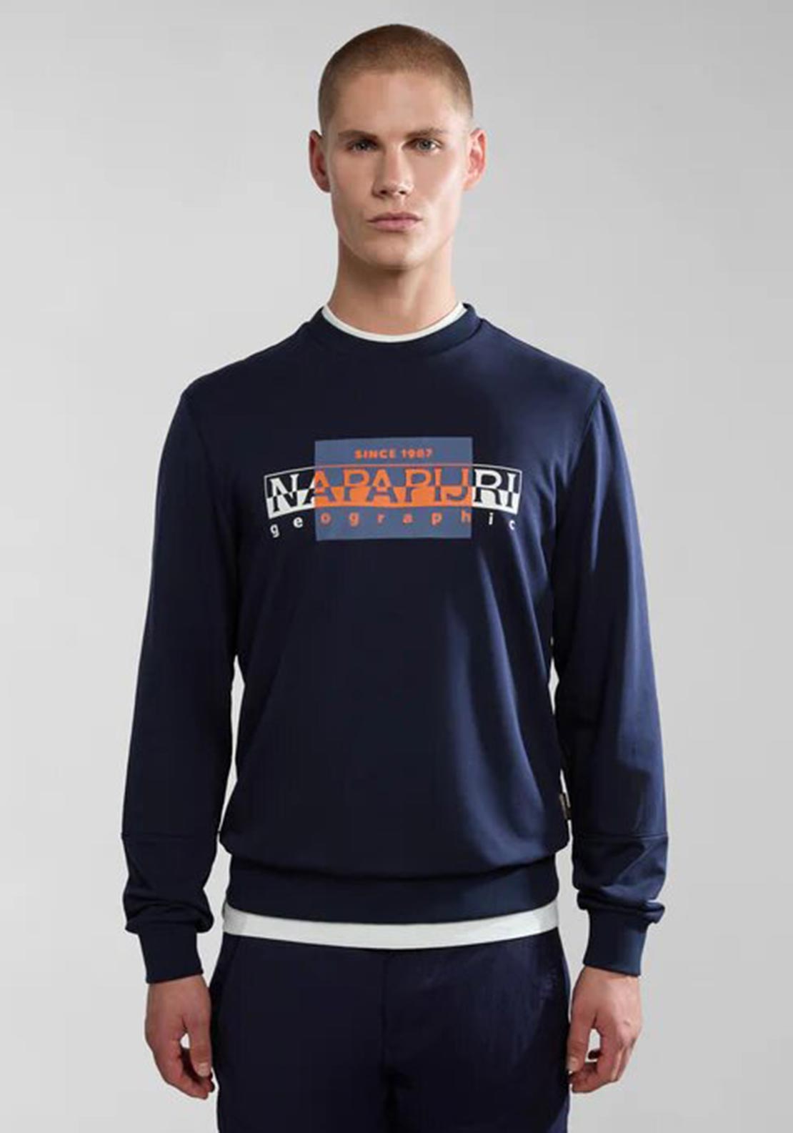 Napapijri B Smallwood Sweatshirt, Blue Marine - McElhinneys