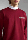 Napapijri Telemark Back Graphic Crew Neck Sweatshirt, Bordeaux