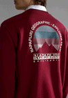 Napapijri Telemark Back Graphic Crew Neck Sweatshirt, Bordeaux