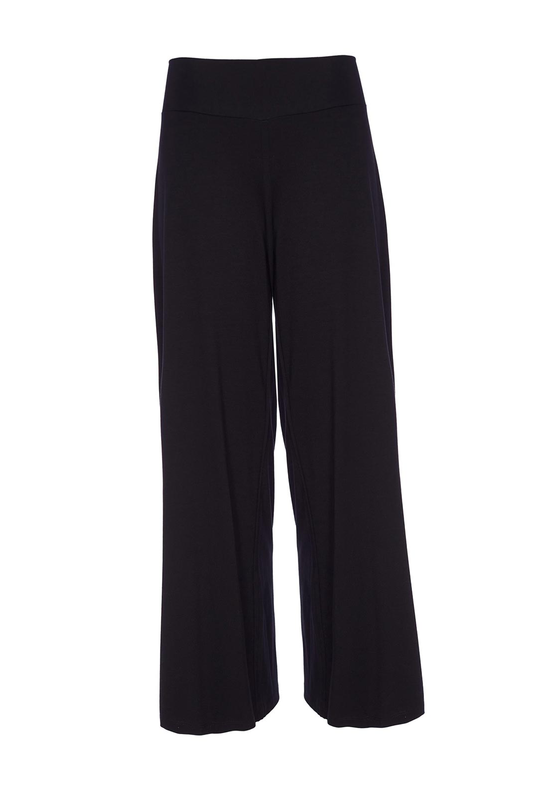 Naya Wide Leg Crop Trouser, Black - McElhinneys