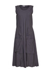 Naya Sleeveless Dress with Pocket Detail, Grey