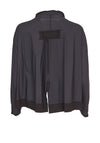 Naya Asymmetrical Zip Jacket, Black & Grey