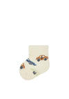 Name It Baby Cars Print Sock, Buttercream