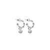 Newbridge Silverware April Birthstone Earrings, Silver