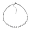 Newbridge Silverware Clear CZ Necklace, Silver