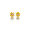 Newbridge Silverware Floral Double Earrings, Gold