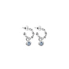 Newbridge Silverware March Birthstone Earrings, Silver