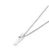 Newbridge Silverware March Birthstone Pendant Necklace, Silver