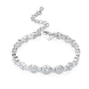 Newbridge Silverware Petite Clear Cubic Zirconia Bracelet, Silver