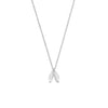 Newbridge Single Leaf Pendant Necklace, Silver