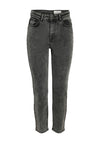 Noisy May Moni Straight Leg Acid Wash Jeans, Dark Grey