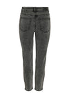 Noisy May Moni Straight Leg Acid Wash Jeans, Dark Grey