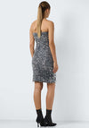 Noisy May Mia Sequin Tube Mini Dress, Silver