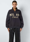 Noisy May Alden Half Zip Sweatshirt, Grey