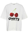 Noisy May Millie Cherry Short Sleeve T-Shirt, White