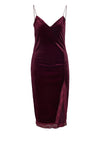 Noisy May Ward Velvet Lace Dress, Wine