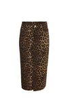 Noisy May Anneke Leopard Skirt, Black