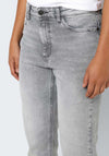 Noisy May Moni Slim Fit Straight Leg Jeans, Light Grey Denim