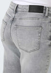 Noisy May Moni Slim Fit Straight Leg Jeans, Light Grey Denim