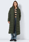 Noisy May Dalcon Long Padded Coat, Green