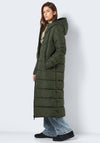 Noisy May Dalcon Long Padded Coat, Green