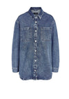 Noisy May Alva Denim Shacket, Medium Blue Denim