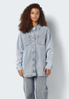 Noisy May Alva Denim Shacket, Light Blue Denim