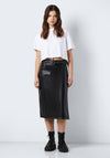 Noisy May Paula PU Midi Cargo Skirt, Black