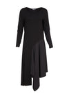 Naya Contrast Panel Midi Dress, Black