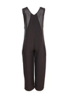 Naya Leatherette Top Sleeveless Jumpsuit, Black