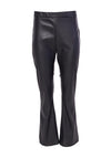 Naya Faux Leather Flare Trouser, Black