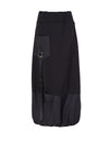 Naya Eyelet Pocket, Trim Midi Skirt, Black