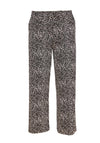 Naya Wool Mix Print Trousers, Black