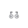 Newbridge Silverware Petite Clear Stone Earrings, Silver