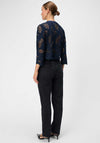 Object Erika Embellished Crochet Blouse, Navy