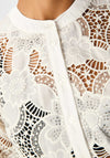 Object Erika Embellished Crochet Blouse, Cream