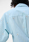 Object Sequin Embellished Striped Shirt, Blue