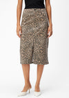 Object Seni Leopard Pencil Midi Skirt, Brown