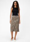 Object Seni Leopard Pencil Midi Skirt, Brown