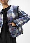 Object Pil Checkered Quilted Jacket, Blue