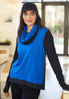 Ora Colour Block Scarf, Blue and Black