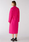 OUI Lapel Collar Long Wool Coat, Neon Pink