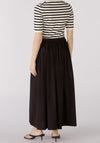 Oui Flower Belt Maxi Skirt, Black