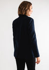 Oui Rhinestone Embellished Jersey Blazer, Navy