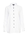 Ora Contrast Button Shirt, White