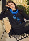 Ora Geo Tunic Top and Snood, Black