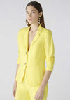 Oui Linen Front Blazer, Yellow