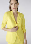 Oui Linen Front Blazer, Yellow