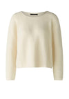 Oui Subtle Sequin Shimmer Knit Sweater, Eggnog