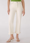 Oui Mid Waist Straight Jeans, Eggnog